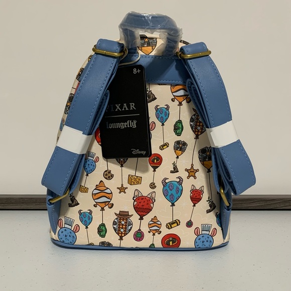 Loungefly Disney Pixar Character Balloons Mini Backpack & Wallet-New - Picture 4 of 12